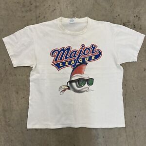 RARE Vintage 1989 Major League Charlie Sheen Movie Promo Tshirt Single Stitch XL