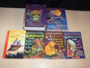 Cornelia Funke 6 Chapter Book Lot Homeschool AR RL Ghosthunters Dragon Rider Ink - Picture 1 of 3
