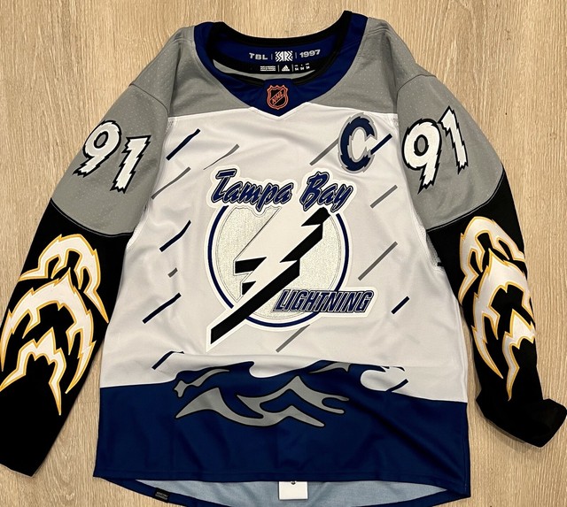 Steven Stamkos Tampa Bay Lightning Game-Worn Home World Cup of