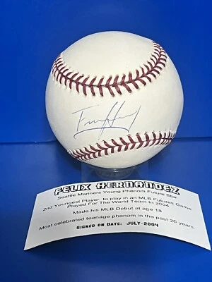 Felix Hernandez AUTOGRAPH Signed 2014 OMLB Baseball Tristar COA Bud Selig - Image 1 of 4