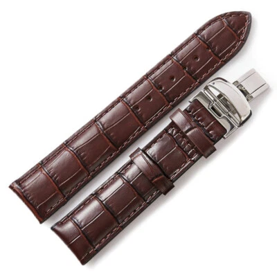 Correa de reloj de cuero negro-marrón de 19 mm hecha para TISSOT LE LOCLE POWERMATIC 80 Foto 1 de 4