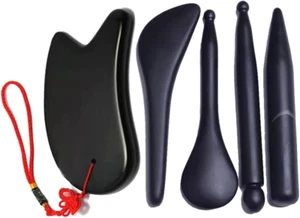 Gua Sha Massage Tool Set, Guasha Tools for Scraping Facial and Body Skin Massage - Picture 1 of 9