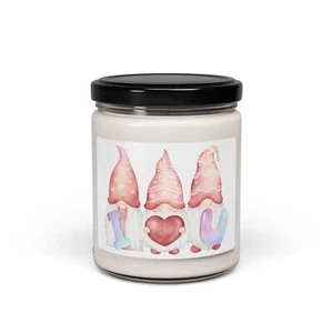 Valentines Day Scented Candle, 9oz - I Love You Gnomes Gift, Romantic Home - Picture 1 of 11