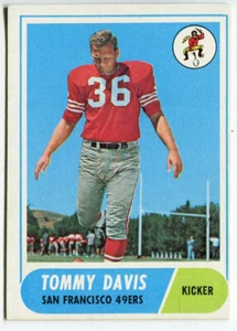 1968 Topps #165 Tommy Davis San Francisco 49ers - Picture 1 of 2