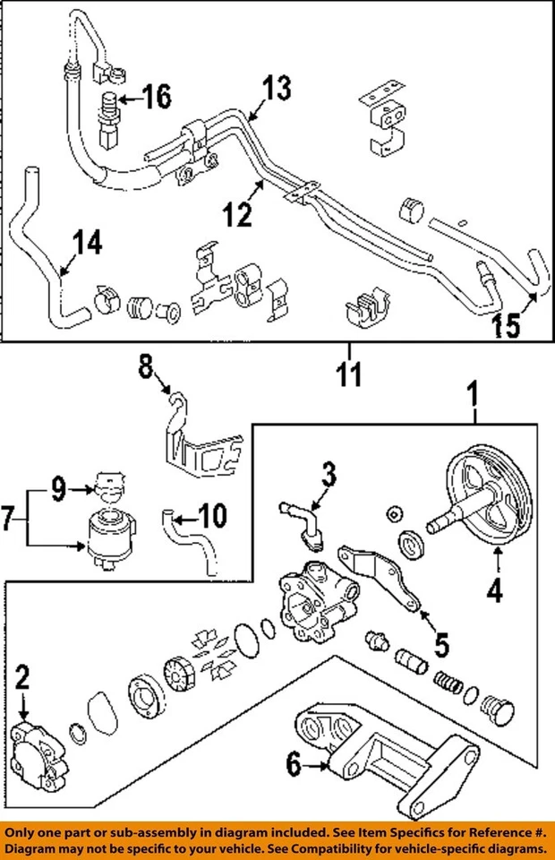 Used Power Steering Pump fits: 2003 Infiniti G35  Grade A — 第 1/2 张图片
