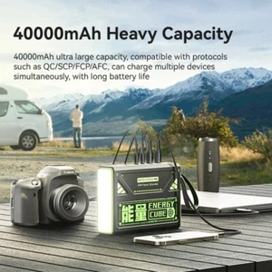 MOVESPEED 35W 40000mAh Power Bank Super Fast Charger LED Flashlight 4 Ports -Z40 - Picture 1 of 20
