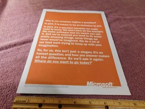 Microsoft Original Print Ad From Magazine 1999 - Picture 1 of 2