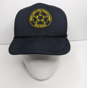 Vintage Maryland and Pennsylvania Railroad hat 1980s trucker railway Black - Picture 1 of 10