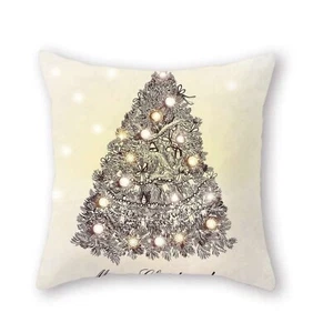 Federa Cuscino 1 Pz Natale Tema NatalIzio Albero Merry Christmas 45x45 Nuovo Div - Foto 1 di 12
