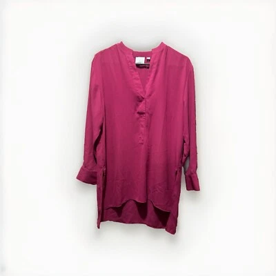 Violet Claire Women’s Fushia Long Tunci Blouse Size S - Image 1 of 4