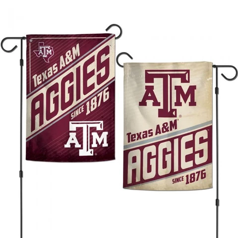 TEXAS A&M AGGIES COLLEGE VAULT 2 SIDED GARDEN FLAG 12"X18" YARD BANNER Cover