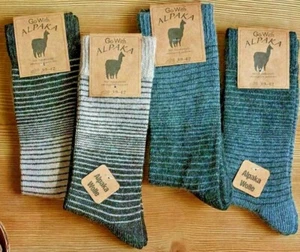 Alpaca Thermal Wool Socks for Women and Men - 2 PAIRS - Thick Knitted | 3098 - Picture 1 of 26