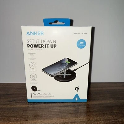 Anker Set It Down Power It Up Universal 5W Wireless Charging Pad Wireless New - Image 1 of 2