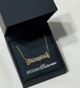 Disneyland 70th CRISLU Gold & Silver Marquee Necklace SIGNED NWT - Picture 1 of 6