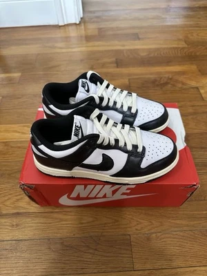 *Slightly Used* Nike Dunk Low Women Vintage Panda (FQ8899-100) Size 5W - Image 1 of 4