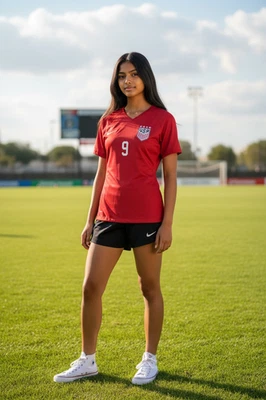 CAMISETA NIKE UNISEX, Mia Hamm NÚMERO 9, TALLA JUVENIL MEDIANA, Nueva/etiqueta, COLOR ROJO Foto 1 de 3