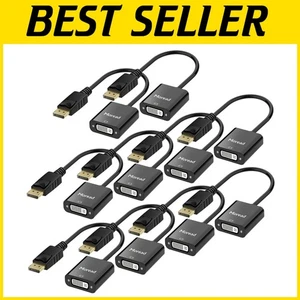 Gold-Plated 10 Pack DisplayPort to DVI Adapter - Secure & High-Res Connectivity - Picture 1 of 10