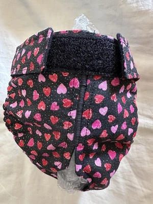 Female Dog Puppy Pet Diaper Washable Pant Sanitary Underwear BLACK HEARTS XXS - Image 1 of 4