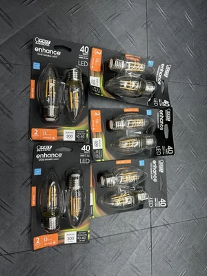 Feit Electric 40-Watt Equivalent B10 E26 Base Dimmable Bulb, Soft White 10-Pack - Image 1 of 4