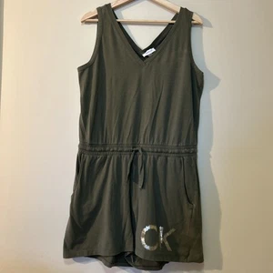 Mameluco corto para mujer CALVIN KLEIN Relax Designer Logo grande verde - Imagen 1 de 5