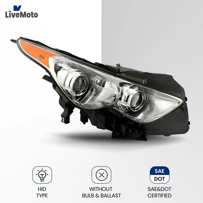For 2009-2017 Infiniti FX35 FX50 QX70 Headlight w/o Sport Pkg Non-AFS Passenger — 第 1/4 张图片