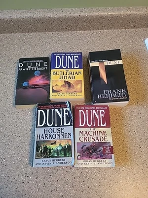 Dune By Brian & FRANK  Herbert & Kevin J. Anderson,  Paperback Books Lot Of 5 Foto 1 de 4