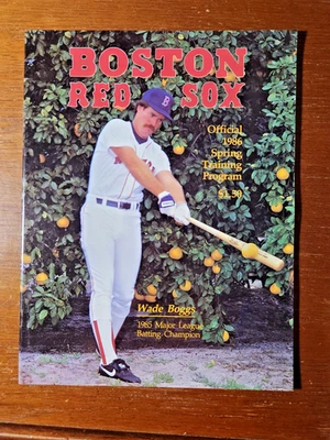 1986 BOSTON RED SOX Spring Training Program WADE BOGGS on cover - Image 1 of 4