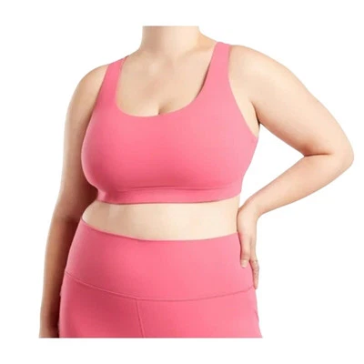 Athleta Women's Exhale Sports Bra D-DD+ Salvia Pink Size 3X Wireless Strappy - Image 1 of 4