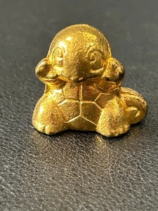 Pokemon Squirtle Gold Metal Collection Mini Figure 1" Diecast Toy Gacha Japan - Picture 1 of 2