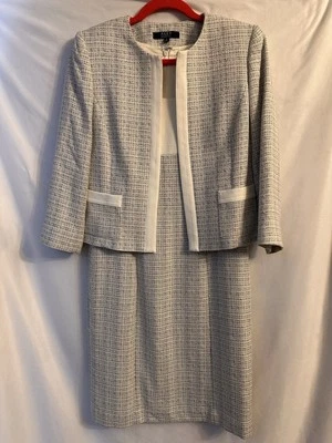 Beautiful Alex Marie Size 4 Dress & Blazer 2pc Tweed Dress Suit Jacket - Image 1 of 4