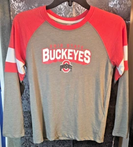 Rivalry Threads-Girl's gray NCAA Ohio State Buckeyes long sleeve shirt size M - Picture 1 of 5