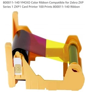 800011-140 YMCKO Ruban Couleur Compatible pour Zebra ZXP Série 1 ZXP1 Carte Pri... - Photo 1/5