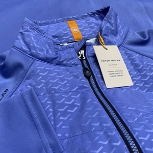 Peter Millar Crown Sport Merge Elite Hybrid Full Zip Jacket Bondi Blue Small - Picture 1 of 6