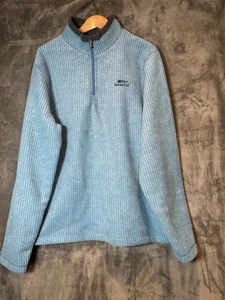 Maglione Pullover Weird Fish Uomo Xl Maccheroni Maglia Quarto Zip Blu - Foto 1 di 7