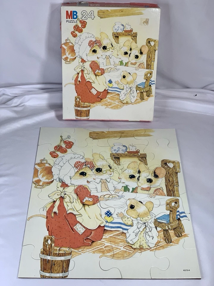 Rompecabezas vintage 1982 A Merry-Mouse 24 piezas Milton Bradley Prisc Hillman COMPLETO Foto 1 de 4