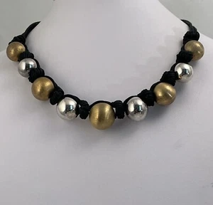 "Collar de cuentas de plata de ley 925 18"" - 20"" joyería ajustable" - Imagen 1 de 7