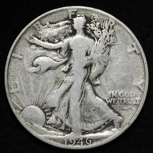 1946-D Walking Liberty Half Dollar Nice Circulated Condition - Picture 1 of 2