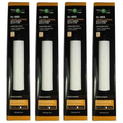 4 x Filterlogic FL-003 Compatible Water Filter for Franke FilterFlow 03 FRF03 - Image 1 of 2
