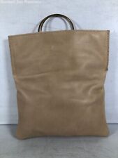 Parker Clay Womens Beige Leather Double Handles Classic Tote Bag With Wallet