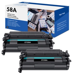 Toner 2 pezzi CF258A 58A compatibile con HP LaserJet Pro M404dw M428fdw NO CHIP - Foto 1 di 8