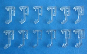 12 pcs 1 Inch Single Slat Clear Valance Retainer Clips 1" for Wood or Mini Blind - Picture 1 of 2