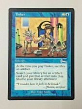 MISCOLOUR - Tinker English MTG MISPRINT/ERROR Urza's Legacy NM