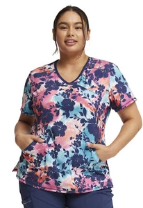 Blusa Médica Estampada Artistic Blooms Cherokee Infinity CK608 ATBM - Imagen 1 de 6