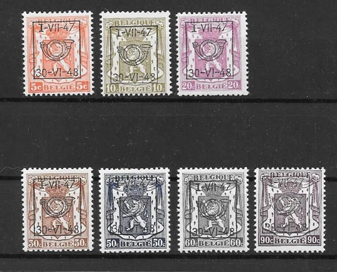 Belgium - Precancel - 1947 - COB PRE567/73** - MNH Cover
