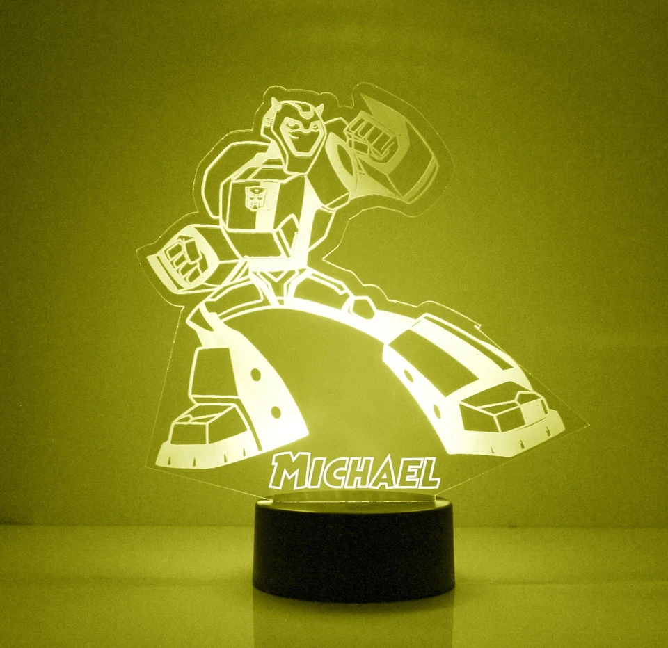Transformers Luz Nocturna LED, con Control Remoto, Autobot Niños Habitación Luz Nocturna Foto 1 de 4