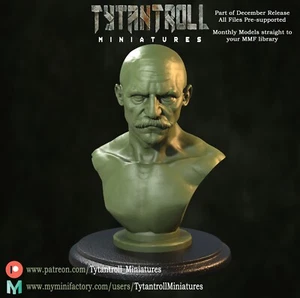 TTMinis Human Male Sorcerer Wizard Bust Miniature | D&D DnD - Picture 1 of 5