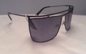 GAFAS DE SOL PARA MUJER HENRI BENDEL LEXI SHIELD ENVOLVENTES EN HEMATITA NUEVAS CON ETIQUETAS - Imagen 1 de 7