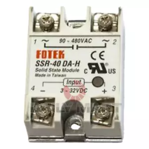 5PCS/New In Box FOTEK SSR-40DA-H Solid State Relay 40A 3-32V DC 90-480V AC - Picture 1 of 2