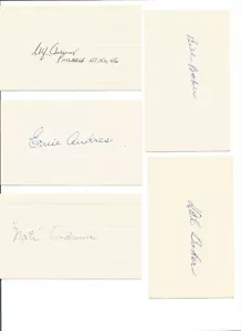 Bill Baker signed 3x5 index card 1940 Cincinnati Reds baseball - Picture 1 of 1
