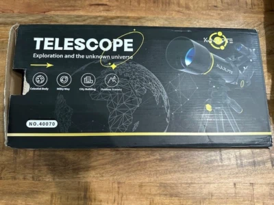 Koolpte telescope 70mm Refracting Remote 400mm AZ mount tripod 40070 20x 200x - Image 1 of 4